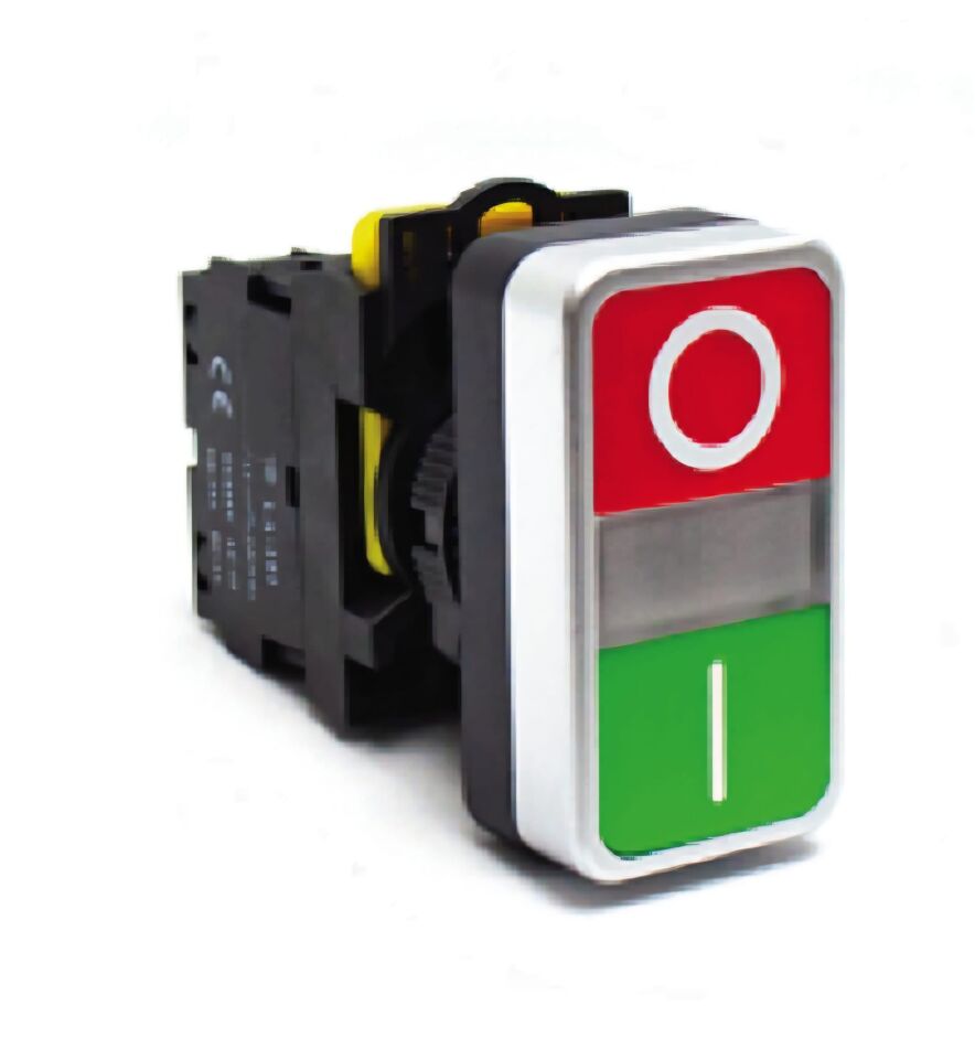 AEK Q22 IŞIKLI İKİZ BUTON 220V AC/DC